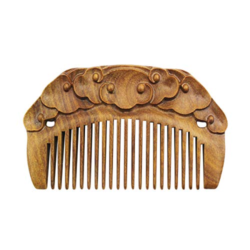 Carved Winter Anti-static Wooden Hair Comb Handmade Sandalwood Comb Mustache Beard Care Hair Accessories for Women Girls Men