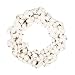 VGIA 18 Inch Real Cotton Wreath Farmhouse Decor Christmas Vintage Wreath - Adjustable Stems