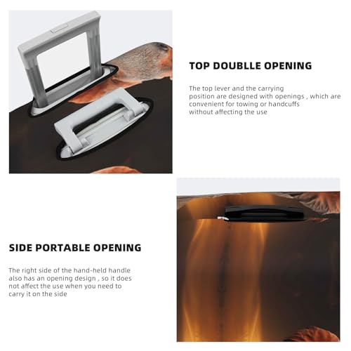 Elephant Sunset in Kenya Luggage Cover Washable Elasticated Luggage Covers for Suitcase tsa Approved Stylish Dust and Scratch Resistant Luggage Case Protector for Kids and Adults -4