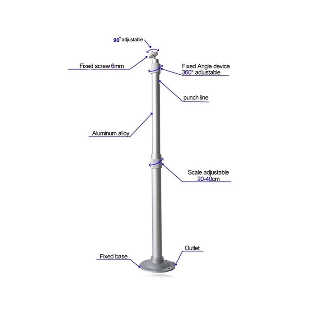 Supporto per proiettore, Staffa telescopica for monitor da 20-40 cm in lega di alluminio, staffa for proiettore for telecamera con asta di monitoraggio