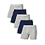 Grey Melange+navy Pack-5
