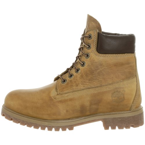 Bota masculina Timberland impermeável de primeira linha, 15 cm, Nobuck de trigo, 7