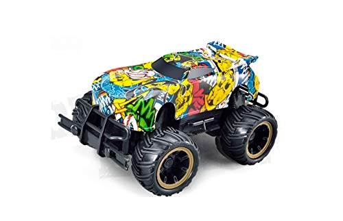 Coche Teledirigido Niños RC Graffiti 1:16 | Coche Radiocontrol 4x4 Eléctrico con Mando Control Remoto Coches Teledirigidos Regalos para Niños | Juguetes Niños 2, 3, 4, 5, 6, 7, 8 años