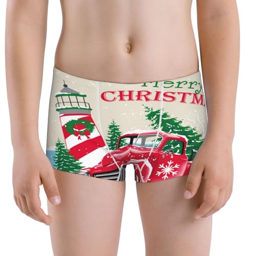 Boys' Cotton Boxer Brief Soft Underwear-Merry Christmas