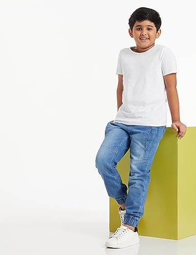 Image of Amazon Brand - Symbol Boys Boys Slim Fit Stretchable Jogger Jeans (Elasticated Waist Band)