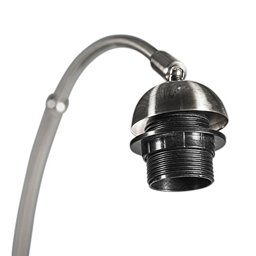 Qazqa - Moderne Wandleuchte Stahl I Silber I nickel matt ohne Schirm - Arc I Wohnzimmer I Schlafzimmer - Stahl Rund I Länglich - LED geeignet E27