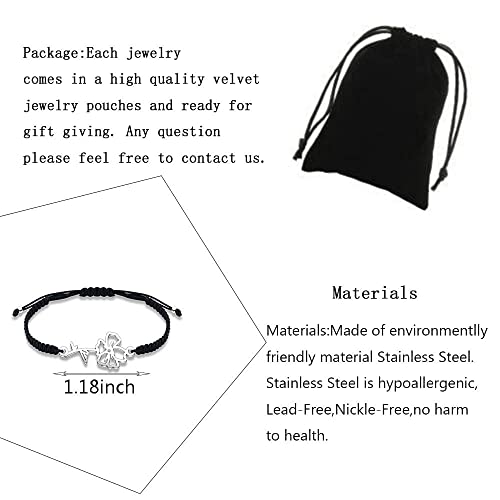 12 Months Birth Flower Braided Rope Bracelet Gift for Her2