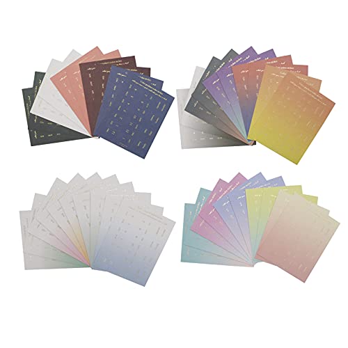 Autocollants couleur dégradée pour cahiers, fournitures de bureau et petits agendas