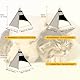 Vinnypet Tipi Zelt fur Katzen und Hunde Haustierzelte Häuser mit Plüschkissen Luxery Hundezelt Katzenzelt Abnehmbar und Waschbar Katzenhaus Haustierhäuser 60x60x70cm