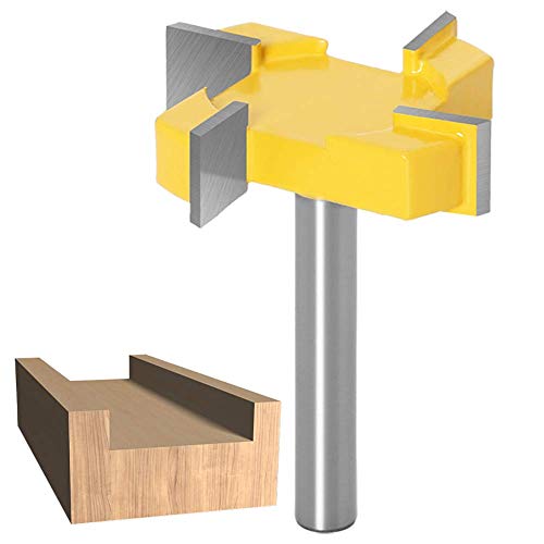 WSOOX 4 Flöten Planfräser für Oberfräse 2 Zoll Schnittdurchmesser, 8 mm Schaft Hobelfräser spoilboard Fräser Abflachfräser Oberflächenbit Cover