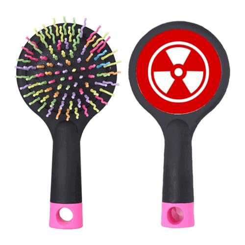 Brosse à cheveux démêlante rouge carré ionique avec coussin pneumatique