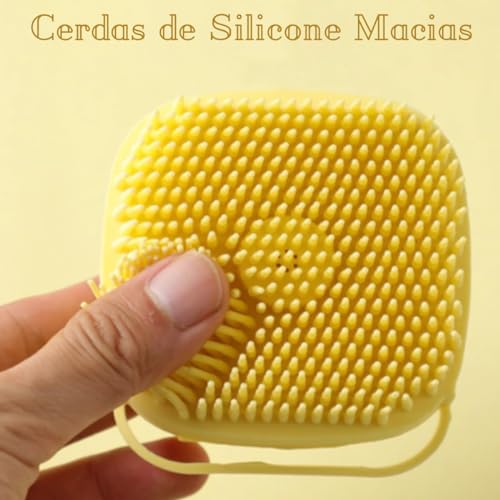 Esponja Bucha Escova De Silicone C/Dispenser Para Banho Massageador Corporal Adulto Criança Pet