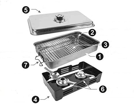 BROWIN Stainless Steel Table Smoker Set including Thermometer 330001, Stahl - Image 3