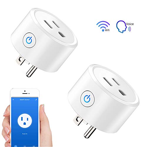 Wifi Smart Plug - 2 Packs Wifi Switch Compatible with Alexa Echo& Google
