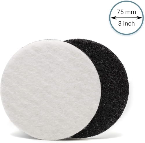 Image of GLASS POLISH PRO Rayon Felt Polishing Pads 3 inch (75mm) - Pack of 5 | For Cerium Oxide Glass Polishing, Scratch Removal, Plastic & Headlight Restoration, Metal Polishing & Clear Coat Finishing