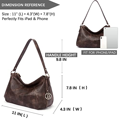 BOSTANTEN Purses for Women Leather Shoulder Bags Designer Handbags Ladies Hobo Bag - Image 5
