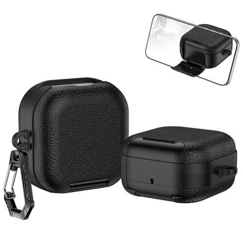�P�[�X For Galaxy Buds4 Pro/Buds4 ��p �J�o�[ ���C�`�e�N�X�`���t�F�C�N���U�[ �����X�^���h�@�\ �L�[�`�F�[���t�� �h�o ���s �S�ʕ� �y�ʏ��^ ��?