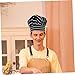 LIFKOME Unisex Striped Chef Hat Breathable Cooking Cap for Restaurant Kitchen Work Comfortable Headwear for Hair Coverage and Fashionable Bakery Cooking Hat