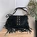 Imagen de Bolso bandolera con flecos y tachuelas de ante italiano