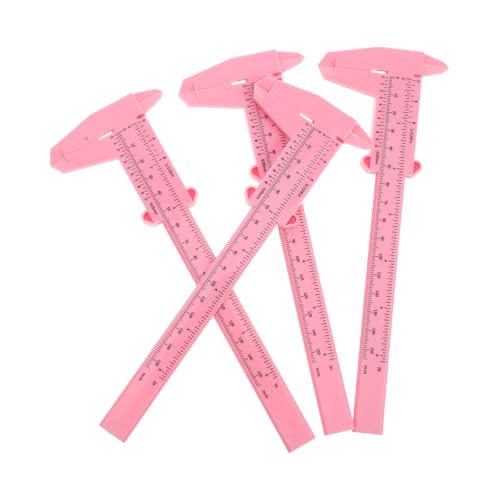 Calibrador deslizante plástico portátil 15Cm rosa miniatura 1