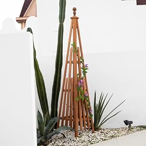 Wooden Obelisk Trellis The Ideal Support for Indoor and Outdoor Gardens, Perfect for Tomatoes, Cucumbers, and Climbing Plants,Can Also be Used as a Background Decoration Wooden Obelisk Trellis The Ideal Support for Indoor and Outdoor Gardens Perfect for Tomatoes Cucumbers and Climbing PlantsCan Also be Used as a Background Decoration