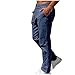 AQAYL Mens Linen Pants Drawstring Elastic Waist Casual Trousers with Pockets for Stylish Streetwear and Summer Fashion Navy