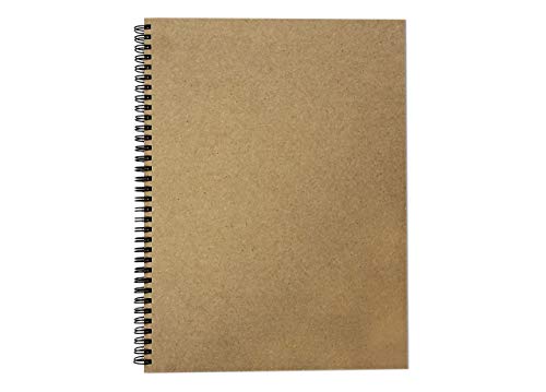 A4 (Portrait) Recycled Sketch Book, 40 Sheets (80 Sides) of 170gsm Recycled Cartridge Paper, Recycled Hard Covers