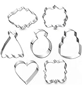 Wedding Cookie Cutter Set-7 Piece-3 Inches-Heart, Diamond Ring, Wedding Cake,Wedding Dress, Recta...