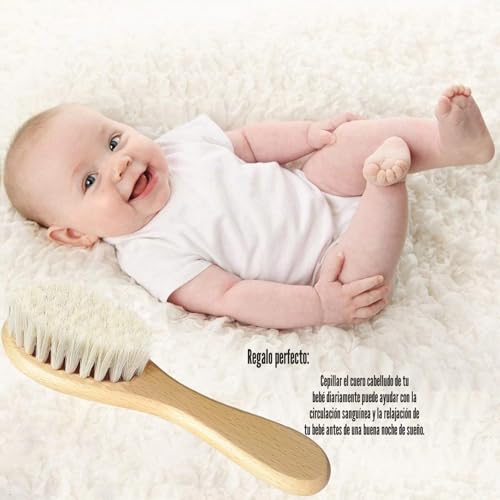 Miniatura 7 de Molylove Cepillo Para El Cabello Del Bebé Con Mango De Madera Y Cerdas De Cabra Súper Suaves Para Recién Nacidos Y Niños Pequeños