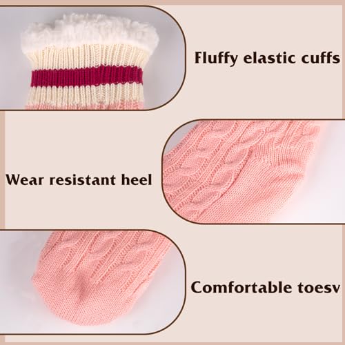 Image of Evankin Fuzzy Socks for Women Slipper Socks Fluffy Cute Animal Indoor | Fuzzy Socks for Women Slipper Socks,Fluffy Cute Animal Indoor Non-slip Slipper ,Mid-calf-socks Comfy Winter Gifts