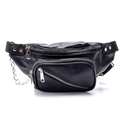 Ecrou Bauchtasche Damen, Brusttasche Damen für Camping Wandern Fitness Fahrrad Geschenk, Futterbeutel Hundetraining - Schwarz Cover