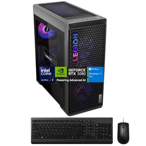 Image of Lenovo Legion Tower 7i Gen 10 Gaming Desktop, Intel Core Ultra 9 285K, NVIDIA GeForce RTX 5080 16GB GDDR7, 64GB DDR5 5600MT /s RAM | 8TB PCIe SSD | Legion Coldfront Cooling | Copilot AI Windows 11 Pro