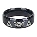 Produktbild KeySmart Legend of Zelda Schwarzer Metall Ring mit Hyrule Wappen, Ringgröße: 63