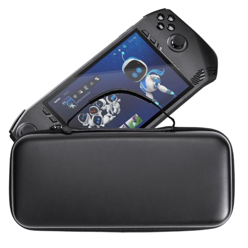 QINOUK Hülle für MSI Claw, [Stoßfest] Harte Schutzhülle Handheld Tasche Case, Tragetasche für MSI Claw, Reisefreundlich-Schwarz