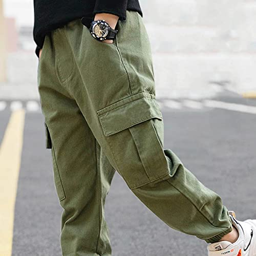 YiZYiF Kids Boys Cargo Joggers Pants Elastic Waist Jogging Hiking Camping Athletic Pants Summer Casual Trousers Sweatpants3
