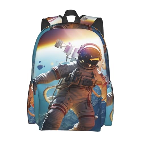 Travel Backpack for Women Men Astronaut on Planet Casual Daypack Large Capacity Nurse Bag2