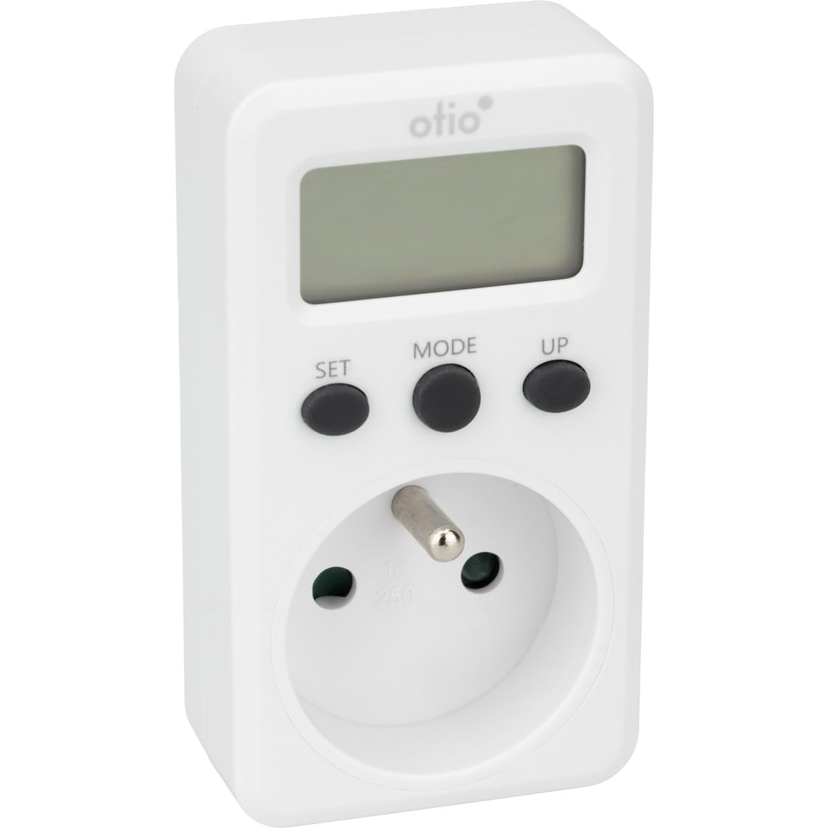 Otio Contrôleur de consommation électrique - 3 indicateurs - Blanc