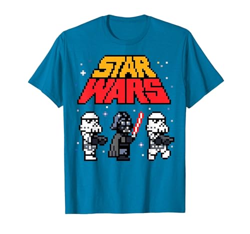 T-shirt Star Wars garçon pixel Stormtroopers pour l'école