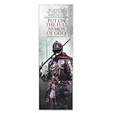 Full Armor of God Bible Verse Bookmarks – Pack of 25 Strong Knight Bible Book Markers for Bible Study Sunday School – Ephesians Prayer Scripture Bookmarks – Reading Christian Gifts for Men & Women