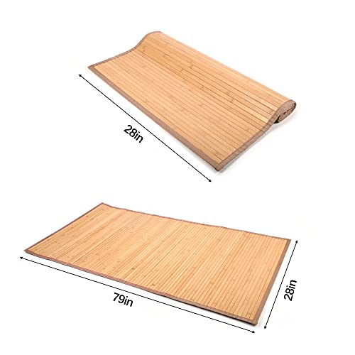 Nisorpa Natural Bamboo Bathroom Mat 28X79Inch Large Bamboo Area Rug Anti Slip Kitchen Floor Rug Eco-Friendly Bamboo Matting Carpet For Bedroom Living Room Kitchen #TOP2