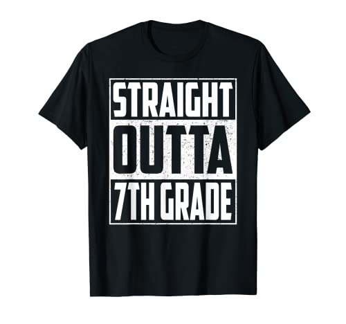 Straight Outta 7th Grade Graduation Kids Boys Seventh Grade Camiseta