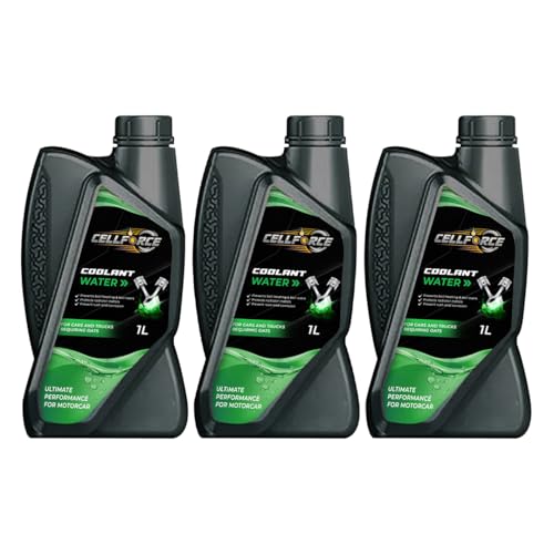 Image of CellForce UltraShield Radiator Coolant Water, 1 Litre, Advanced Anti-Freeze & Anti-Boil, Ultimate Engine Protection, Blue, Ideal for Cars, Bikes & Trucks (Pack of 3)