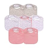 Gelisite 7 Pack Baby Cotton Absorbent Bibs for Drooling Teething
