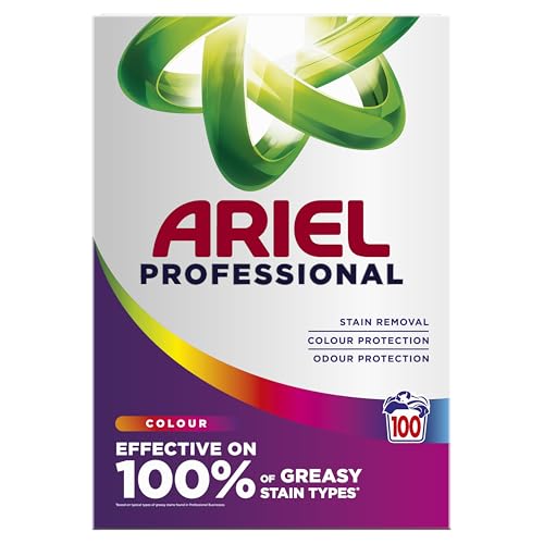 Ariel Professional Colour Washing Powder Detergent 5.5kg – 100 Washes – Powerful Stain Removal & Colour Protection