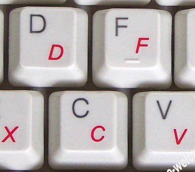 Pegatinas de Teclado Tradicionales Portuguesas Transparentes miniatura 1