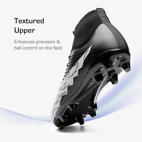 DREAM PAIRS Men's Firm Ground Soccer Cleats High-top Football Cleats FG/AG Professional Training Outdoor Lightweight Soccer Shoes3