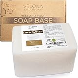 velona 5 LB - Shea Butter - Melt and Pour Soap Base SLS/SLES free | Natural Bars for The Best Result