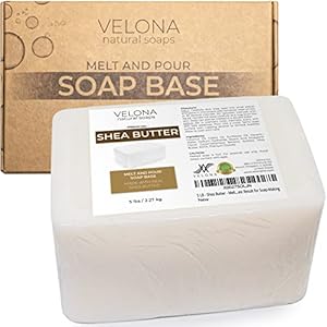 velona 5 LB – Shea Butter – Melt and Pour Soap Base SLS/SLES free | Natural Bars for The Best Result for Soap-Making