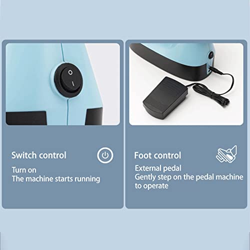 BAMFY Draagbare Naaimachine Elektrisch Praktisch Naaigereedschap Met Verlengtafel En Handnaaimachine Accessoires (Color : Blue) - Image 8