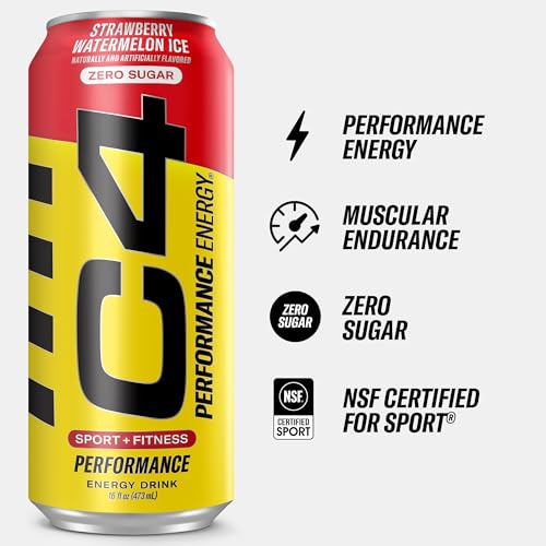 Cellucor CR100 C4 Energy Drink 16Oz (Pack Of 12) - Strawberry Watermelon Ice thumb #1